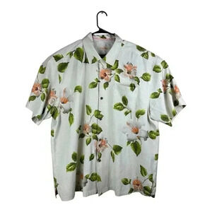 Tommy Bahama 100% Silk Hawaiian Camp Shirt Floral Men’s Size XLX